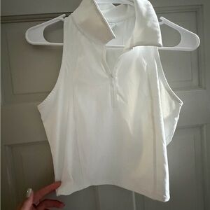 Women's White Sleeveless Top